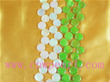 five strands plated white and green shell strands